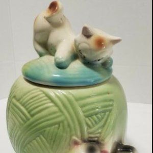 Genuine American Bisque Vintage Cookie Jar Kittens